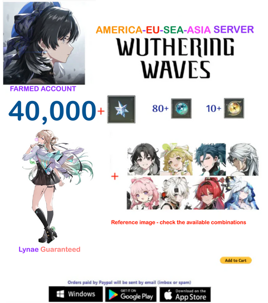 (America-EU-SEA-ASIA Server) Lynae  -  Wuthering Waves Farmed  Account