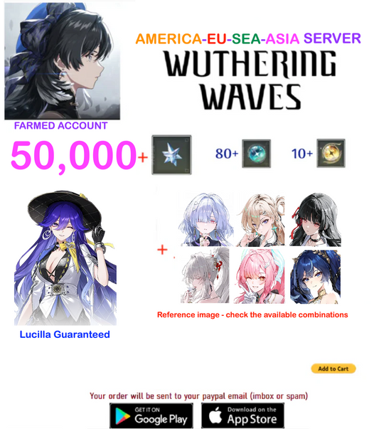 (ALL SERVER) Lucilla + Multiple Combinations - Wuthering Waves Farmed  Account AR 40+