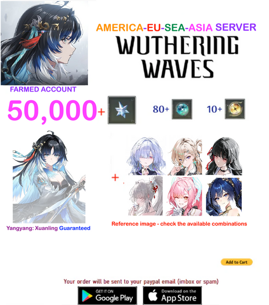 (ALL SERVER) Yangyang: Xuanling + Multiple Combinations - Wuthering Waves Farmed  Account AR 40+