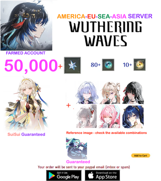 (ALL SERVER) SuiSui + Multiple Combinations - Wuthering Waves Farmed  Account AR 40+