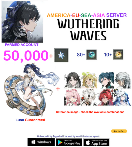 (ALL SERVER) Luno + Multiple Combinations - Wuthering Waves Farmed  Account AR 40+