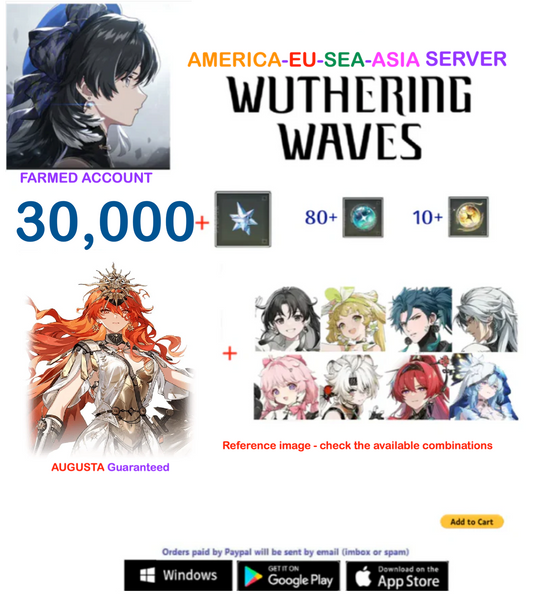 (ALL SERVER) Augusta + Multiple Combinations - Wuthering Waves Farmed  Account AR 40+