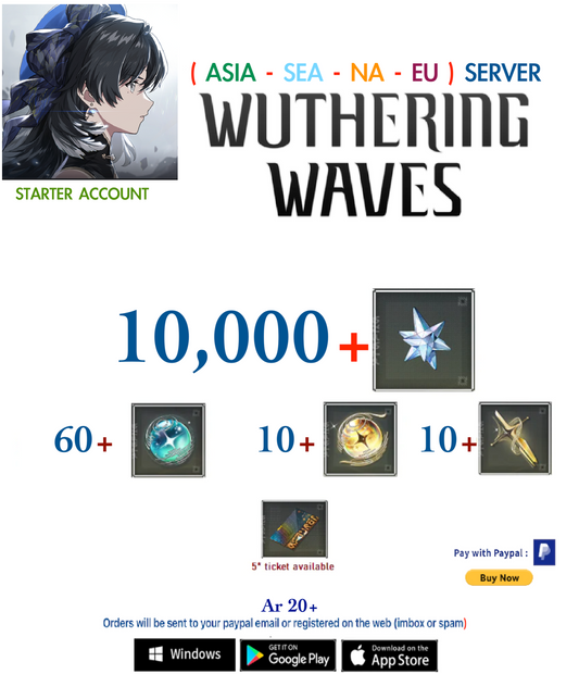 (All Server) 10k Wuthering Waves Blank Starter  Account