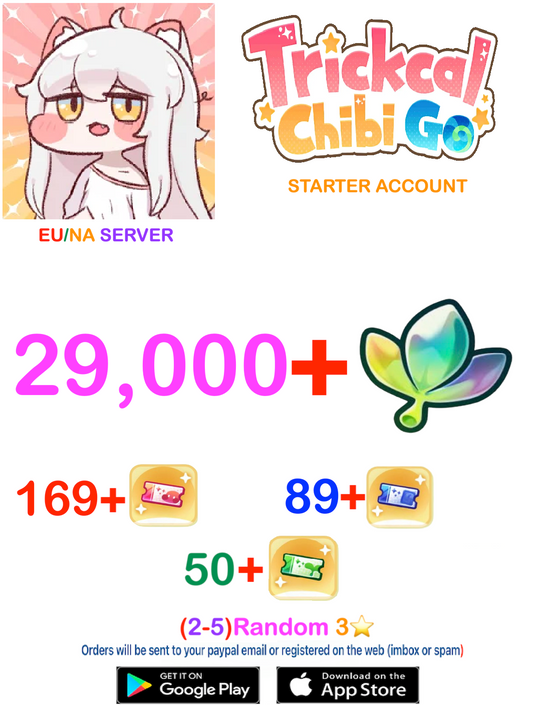 [AMERICA/EU  SERVER] ⭐ 29.000  Gems ⭐  Trickcal:Chibi Go Farmed Account v6