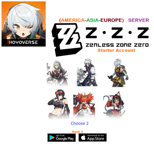 (All Servers)Choose 2   Multiple combinations  - Zenless Zone Zero Starter Account