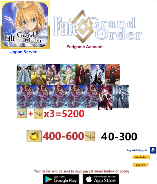 [JAPAN SERVER]  Ibuki Summer NP5 Ciel 5200-6000 SQ Fate Grand Order FGO Endgame  Account