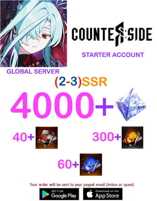 [GLOBAL SERVER][UNLINKED] 4000 + Quartz CounterSide Starter Account v1