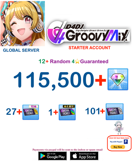 [EN SERVER ]   D4DJ Groovy Mix Starter Reroll Account v1