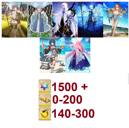 JAPAN SERVER -  Fate Grand order  1500 + SQ + ??