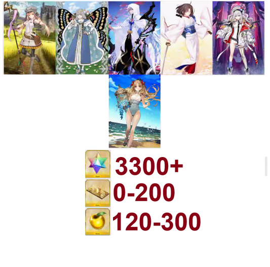 JAPAN SERVER -  Fate Grand order  3300 + SQ + ?? V2