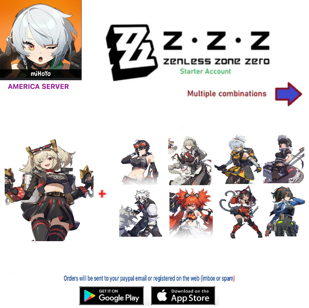 (America Server)  Burnice - Zenless Zone Zero Starter Account