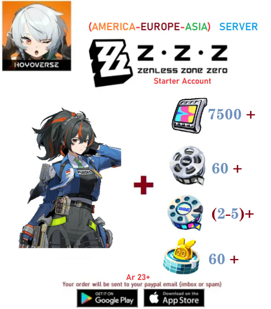 (All Server)  Zhu yuan + Resources  - Zenless Zone Zero Starter Account