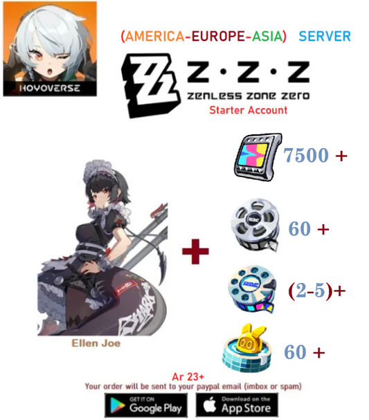 (All Server)  Ellen Joe + Resources  - Zenless Zone Zero Starter Account