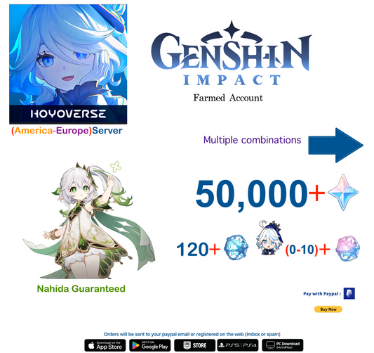 [AMERICA-EUROPE SERVER][INSTANT DELIVERY] NAHIDA Genshin Impact Farmed Account