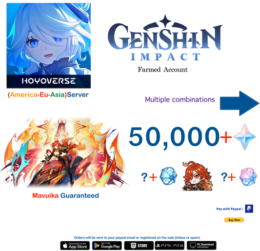 [AMERICA-EUROPE-ASIA SERVER][INSTANT DELIVERY] Mavuika Genshin Impact Farmed Account