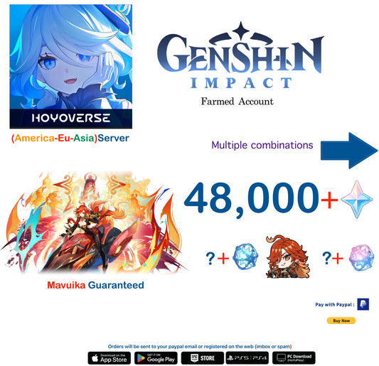 [AMERICA-EUROPE-ASIA SERVER][INSTANT DELIVERY] Mavuika Genshin Impact Farmed Account