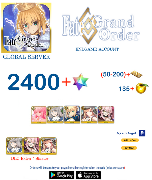 [Global Server]  2400+ Multiple Combinations  SQ Fate Grand Order FGO Quartz Endgame Reroll