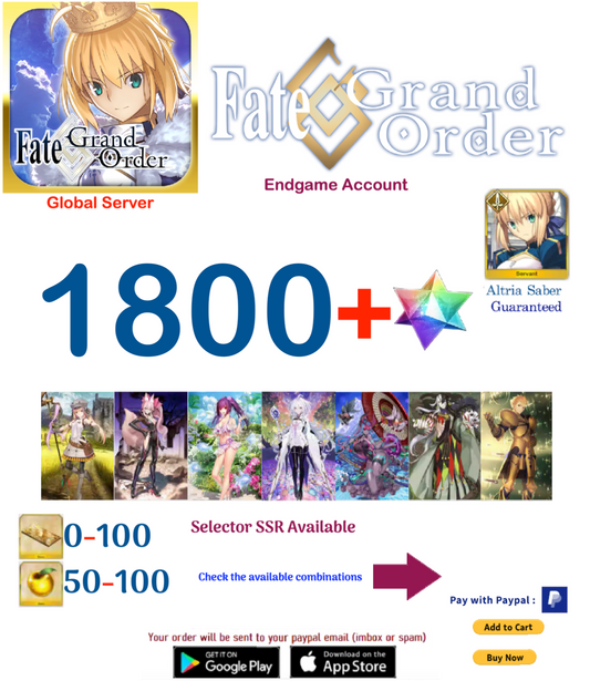 ⭐[NA SERVER]⭐  Fate Grand Order FGO Endgame Account v1