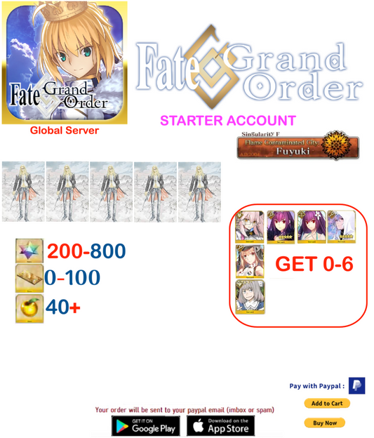 [GLOBAL SERVER]  Tezcatlipoca   Np5 Fate Grand Order Starter Account