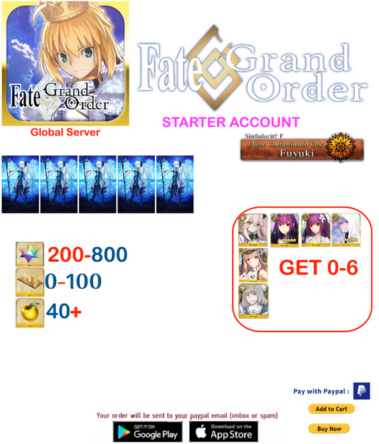 [GLOBAL SERVER]  Morgan  Np5 Fate Grand Order Starter Account