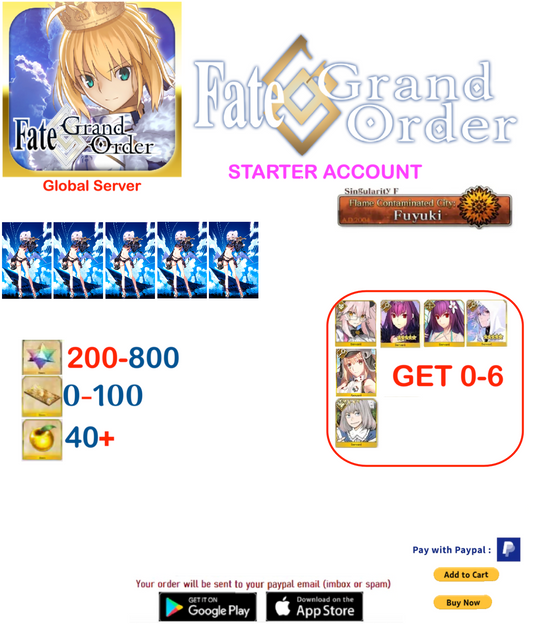 [GLOBAL SERVER]  Melusine Summer   Np5 Fate Grand Order Starter Account