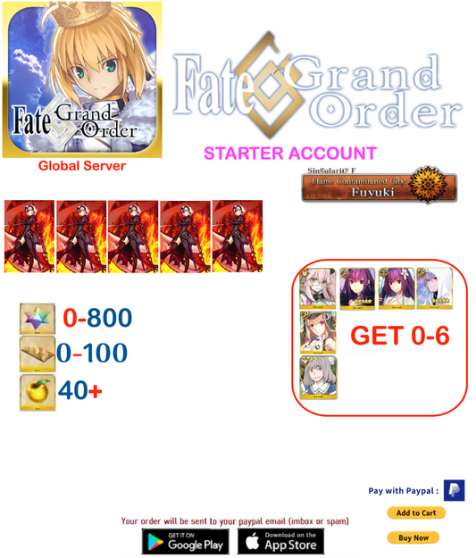 [GLOBAL SERVER]   Jeanne Alter Np5 Fate Grand Order Starter Account