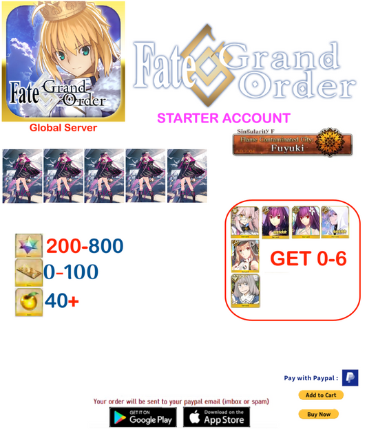 [GLOBAL SERVER]   Medusa Saber Np5 Fate Grand Order Starter Account