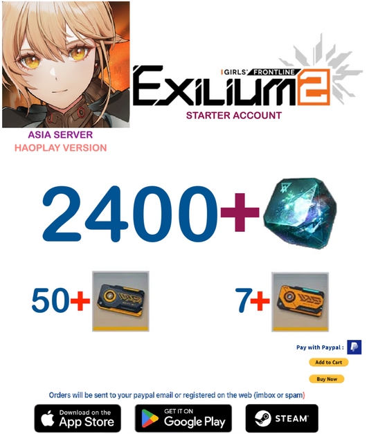 (Global Server-Asia - Haoplay)  2400+ Collapse Piece GIRLS' FRONTLINE 2: EXILIUM Starter account