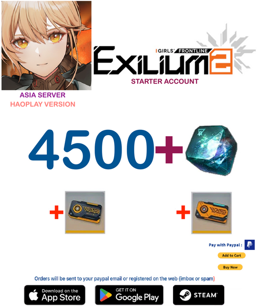 (Global Server-Asia - Haoplay) 4500+ Collapse Piece GIRLS' FRONTLINE 2: EXILIUM Starter account