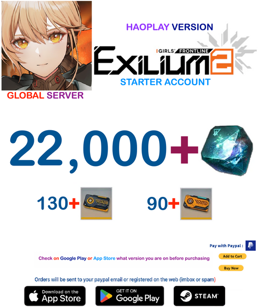 (Global Server - Haoplay)  22,000+ Collapse Piece GIRLS' FRONTLINE 2: EXILIUM Starter account