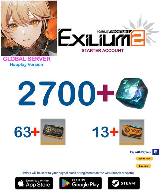 (Global Server - Haoplay)  2700+ Collapse Piece GIRLS' FRONTLINE 2: EXILIUM Starter account