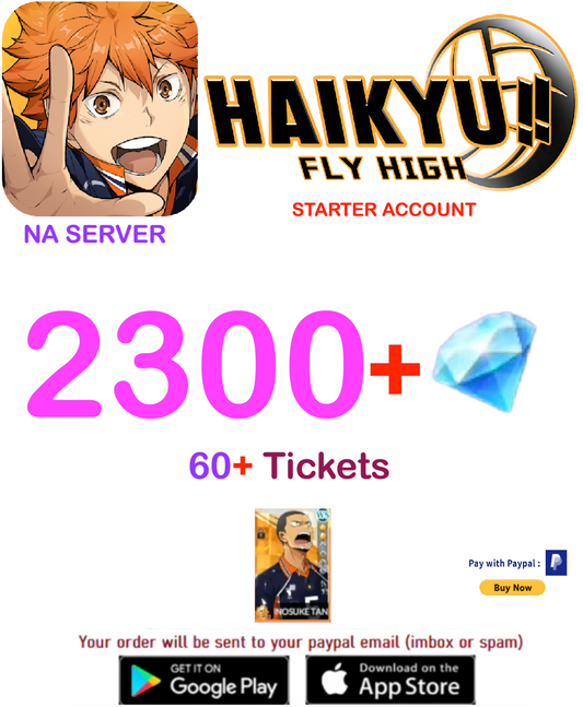 [NA SERVER/INSTANT DELIVERY] ?? Gems HAIKYU!! FLY HIGH Starter Account v2