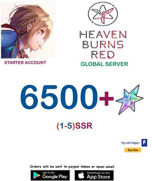 [GLOBAL SERVER][BUY 2 - GET 3] 6500 +  Quartz Heaven Burns Red Starter Reroll Account