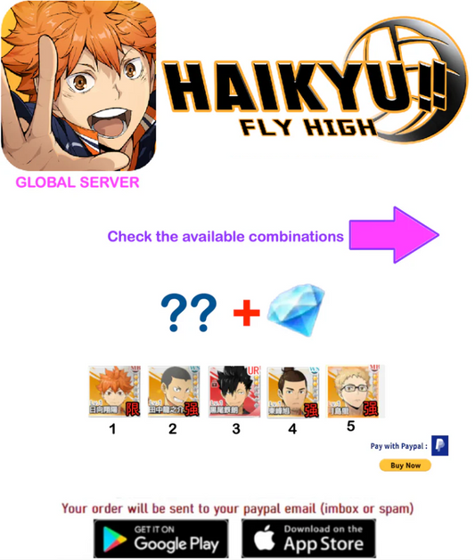 [GLOBAL/SEA/NA SERVER/UNLINKED ] ?? Gems HAIKYU!! FLY HIGH   Account v7