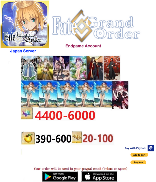 [JAPAN SERVER]  Custom Fgo  Fate Grand Order FGO Endgame Reroll  Account v3