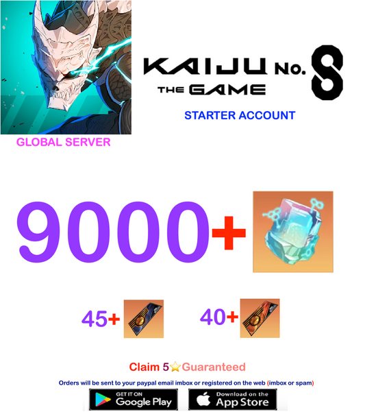 [Global  Server][INSTANT DELIVERY] ?? + Crystals  KAIJU NO. 8 THE GAME  Starter Reroll Account v2