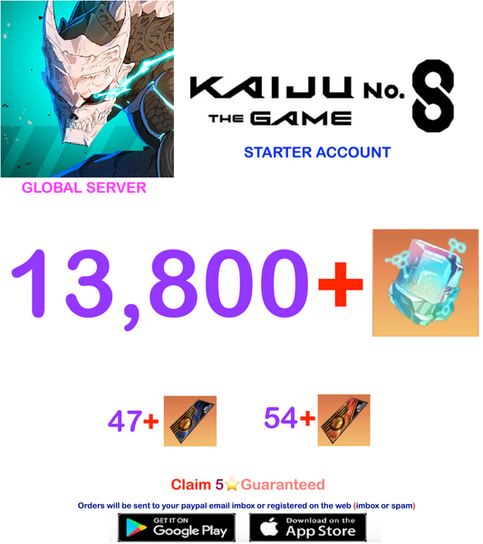 [Global  Server][INSTANT DELIVERY] ?? + Crystals  KAIJU NO. 8 THE GAME  Starter Reroll Account v2