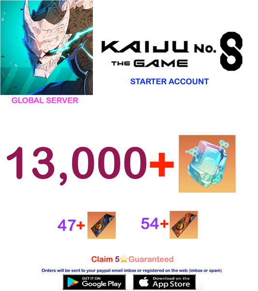 [Global  Server][INSTANT DELIVERY] ?? + Crystals  KAIJU NO. 8 THE GAME  Starter Reroll Account v2