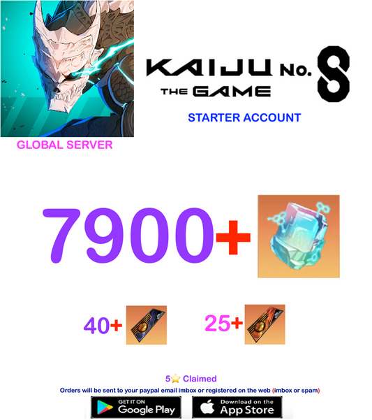 [Global  Server][INSTANT DELIVERY] ?? + Crystals  KAIJU NO. 8 THE GAME  Starter Reroll Account