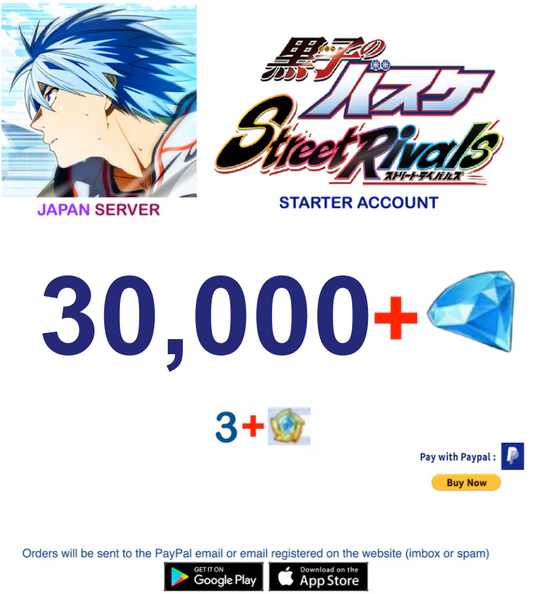 (Japan Server)  30,000+ Diamonds  Kuroko Basketball Street Rivals
