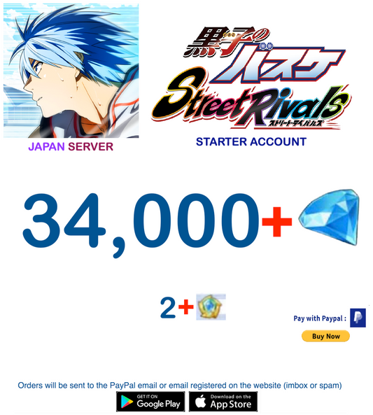 (Japan Server)  34,000+ Diamonds  Kuroko Basketball Street Rivals v1