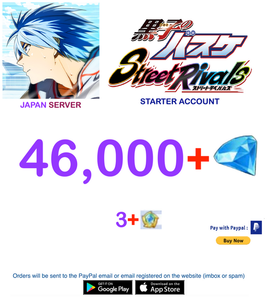 (Japan Server/UNLINKED)  46,000+ Diamonds  Kuroko Basketball Street Rivals v1