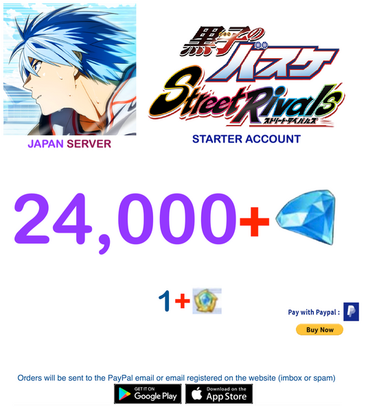 (Japan Server)  24,000+ Diamonds  Kuroko Basketball Street Rivals