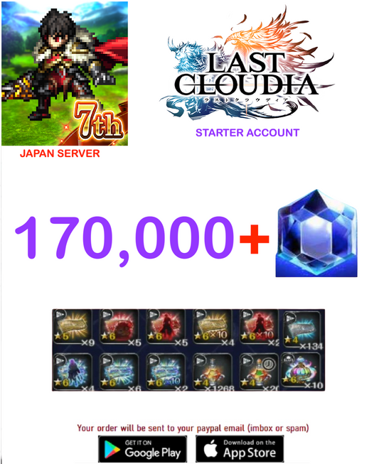[JAPAN SERVER] ?? + Crystal   Last Claudia  Starter Reroll Account v3