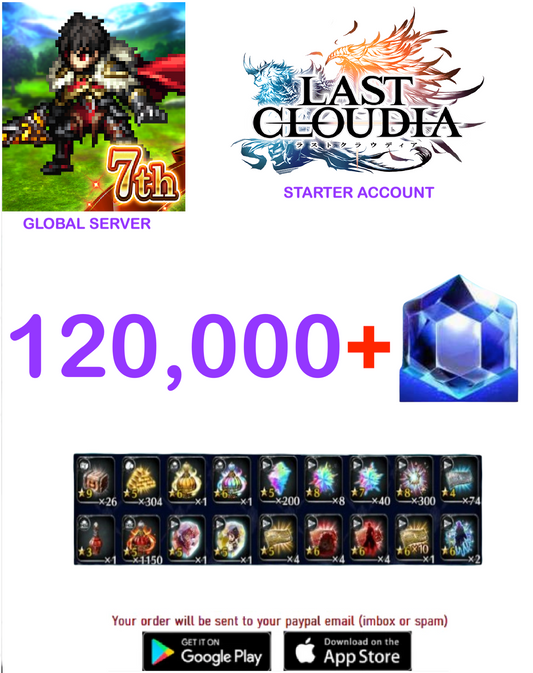 [GLOBAL SERVER] ?? + Crystal   Last Cloudia  Starter Reroll Account v2