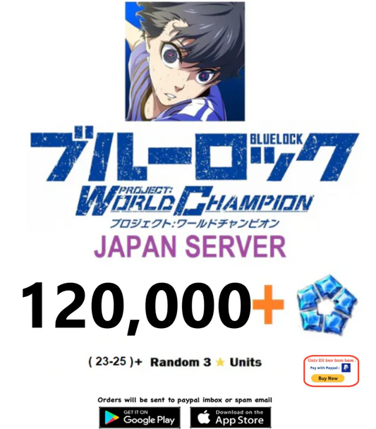 [Japan Server]120,000 Diamonds BLUE LOCK Project: World Champion  Reroll Starter Account