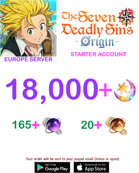 ⭐ EUROPE SERVER⭐  ??+ Star Fragments 7ds Origins Starter Account