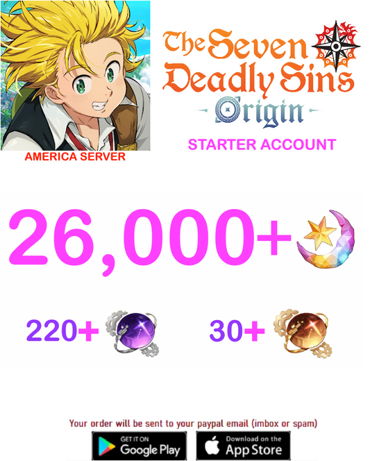 ⭐ AMERICA SERVER⭐ ????+ Star Fragments 7ds Origins Starter Account