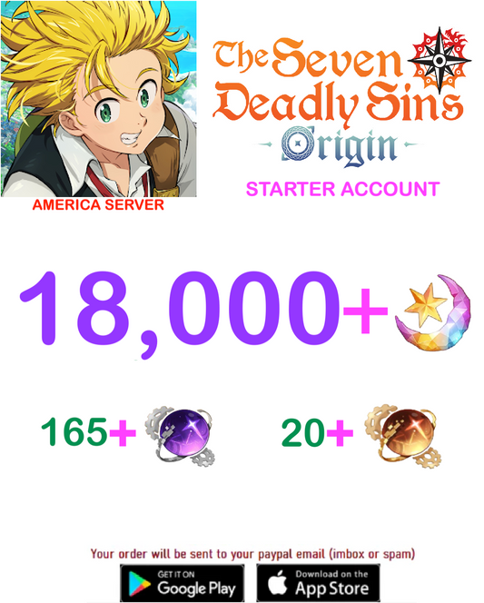 ⭐ AMERICA SERVER⭐ ????+ Star Fragments 7ds Origins Starter Account