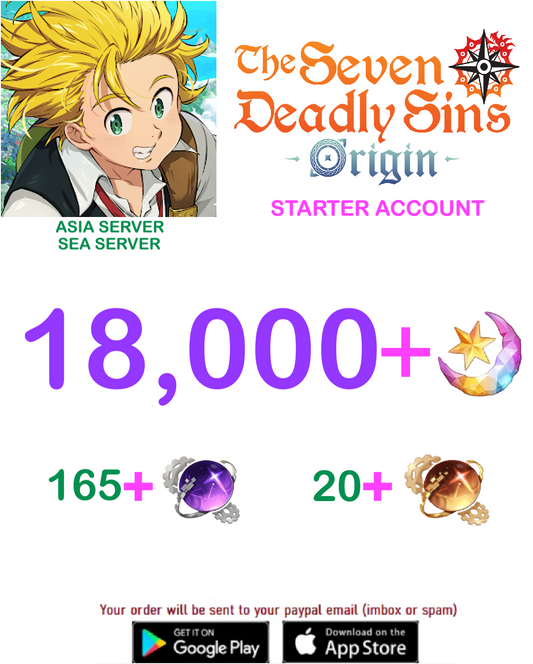 ⭐ ASIA/SEA SERVER⭐ ???+ Star Fragments 7ds Origins Starter Account